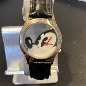 DISNEY Genuine leather band Mickey Mouse Watch